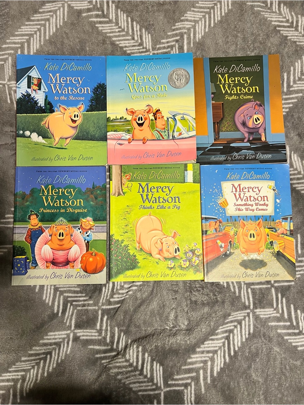 Mercy Watson Series by Kate DiCamillo 6 Piece Kids Book Lot Set Bundle